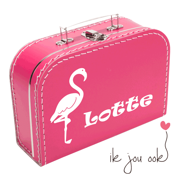 koffertje fuchsia flamingo
